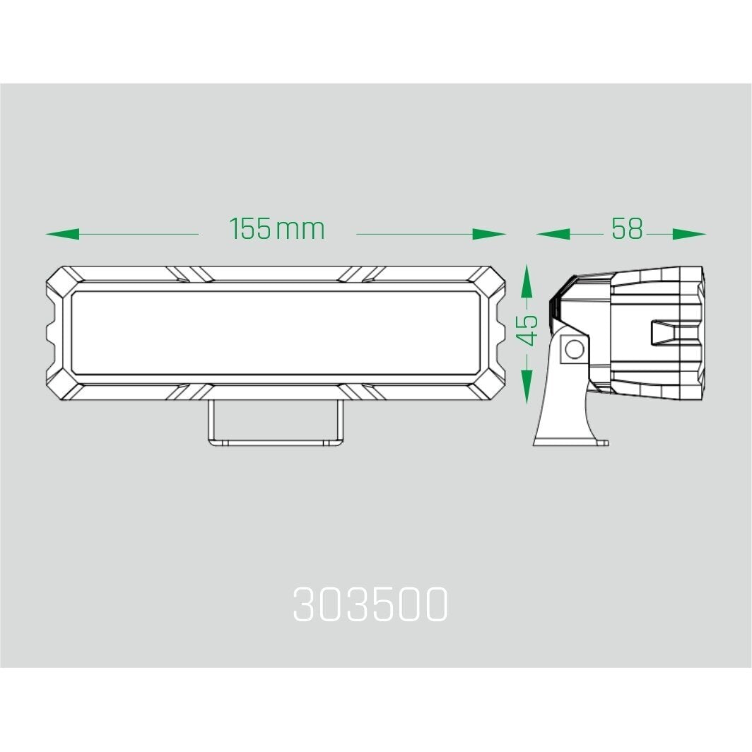 LED driving light 40W 2000lm spot beam + position light, DUAL color