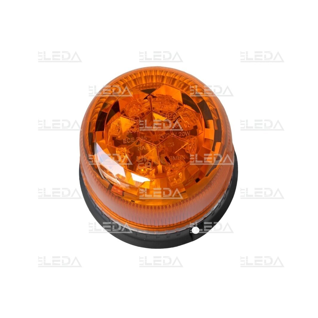 LED beacon amber, diamond, with magnet and screwed, 12/24V