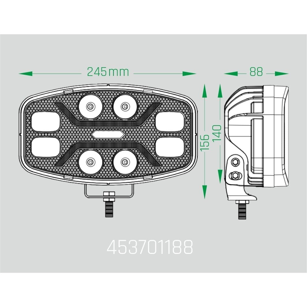 LED driving light 80W 5500lm driving beam + position light, dual color